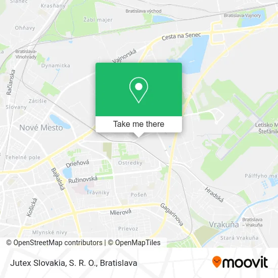 Jutex Slovakia, S. R. O. map