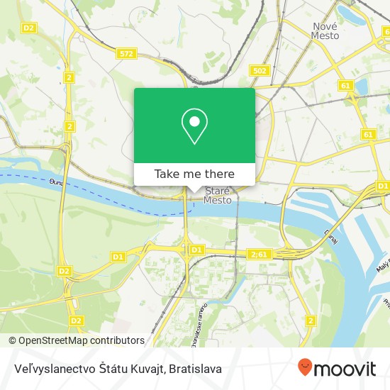 Veľvyslanectvo Štátu Kuvajt map