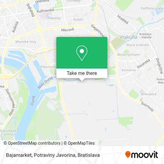 Bajamarket, Potraviny Javorina map