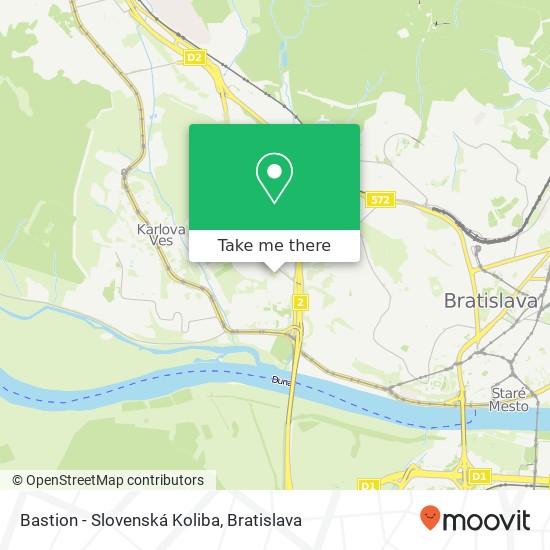 Bastion - Slovenská Koliba map