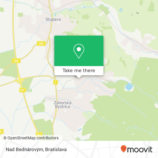 Nad Bednárovým map