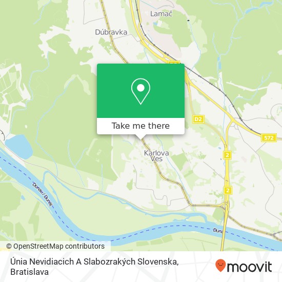 Únia Nevidiacich A Slabozrakých Slovenska map
