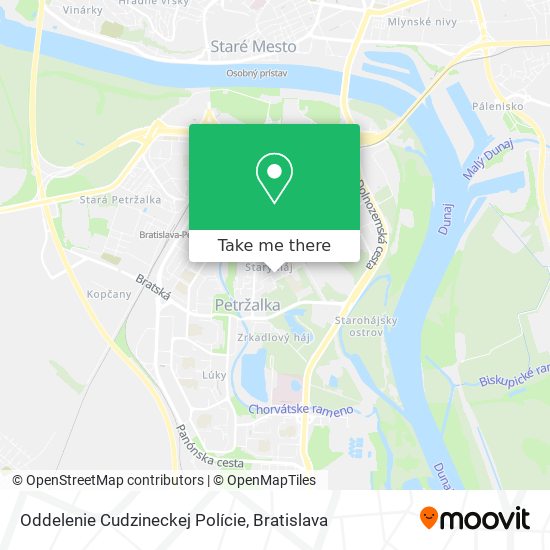 Oddelenie Cudzineckej Polície map