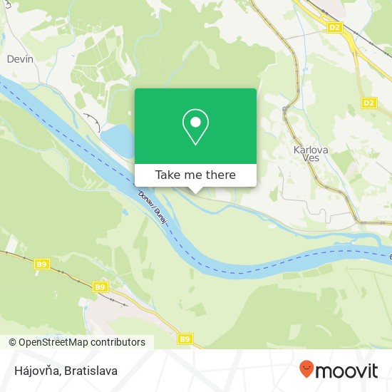 Hájovňa map