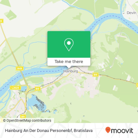 Hainburg An Der Donau Personenbf map