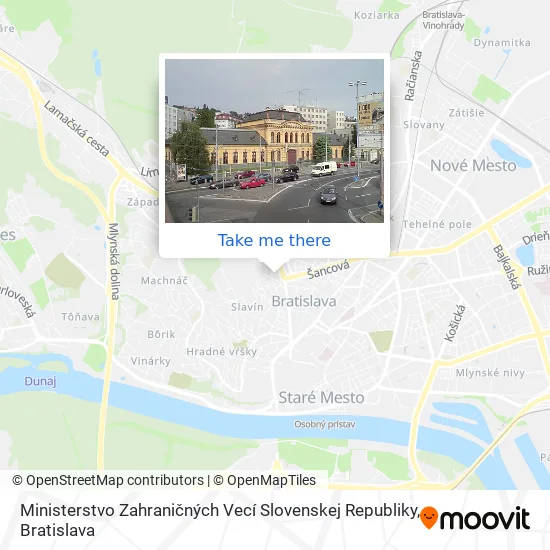 Ministerstvo Zahraničných Vecí Slovenskej Republiky map