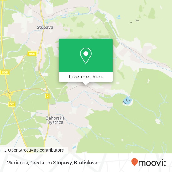 Marianka, Cesta Do Stupavy map
