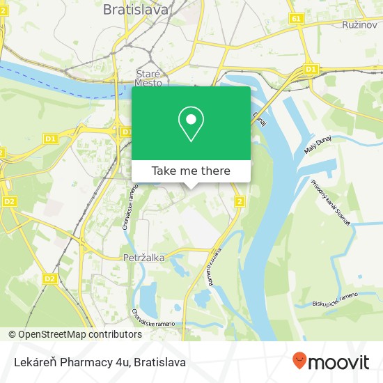 Lekáreň Pharmacy 4u map