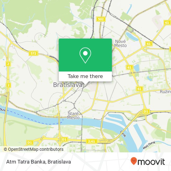 Atm Tatra Banka map