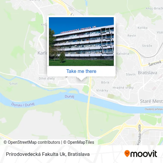 Prírodovedecká Fakulta Uk map