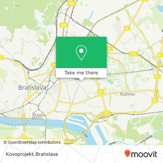 Kovoprojekt map