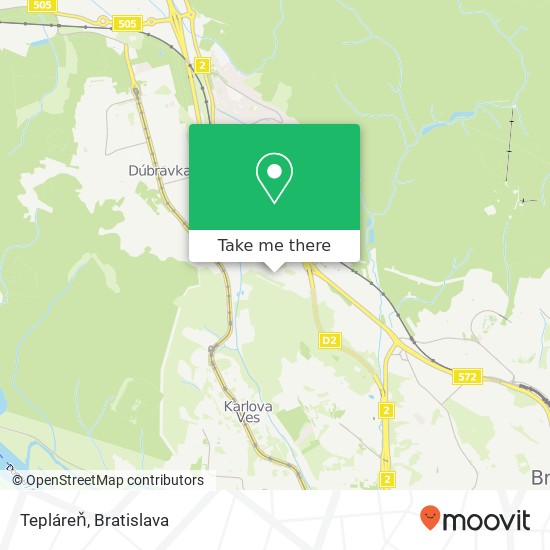 Tepláreň map