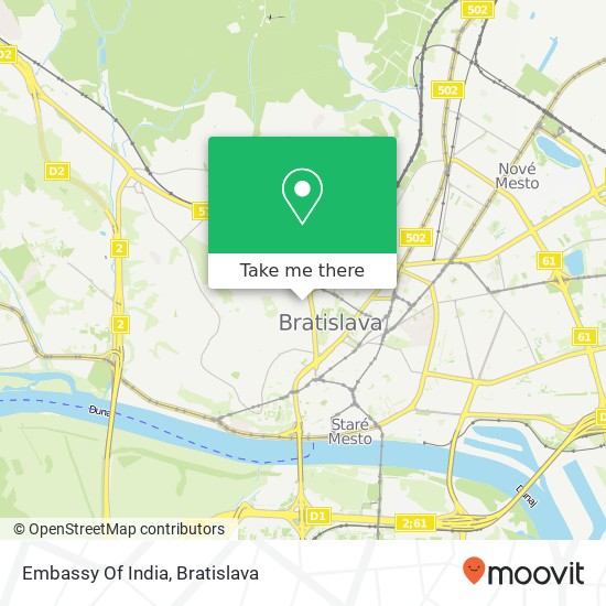 Embassy Of India map