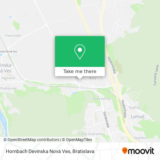 Hornbach Devínska Nová Ves map