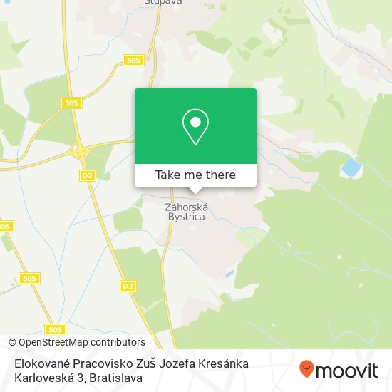 Elokované Pracovisko Zuš Jozefa Kresánka Karloveská 3 map