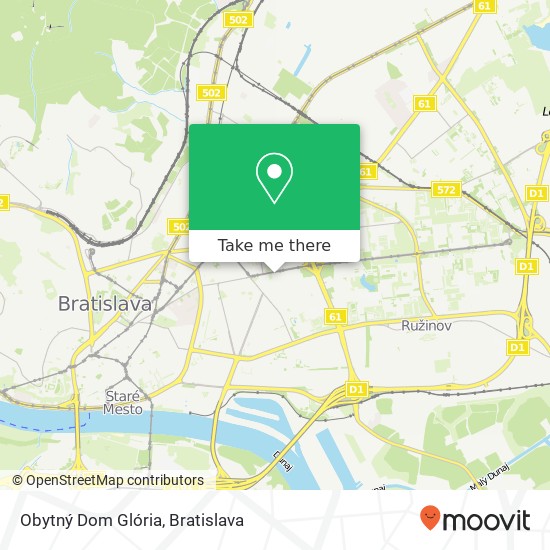 Obytný Dom Glória map