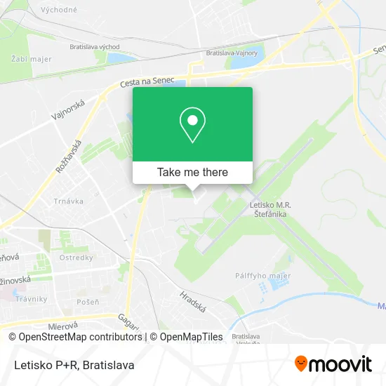 Letisko P+R map