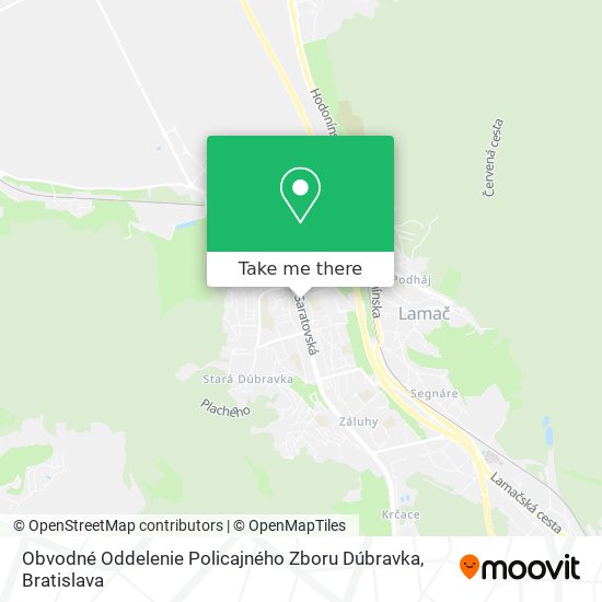 Obvodné Oddelenie Policajného Zboru Dúbravka map