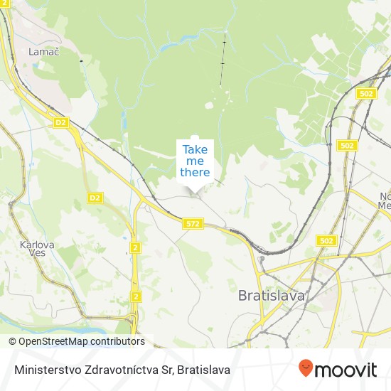 Ministerstvo Zdravotníctva Sr map