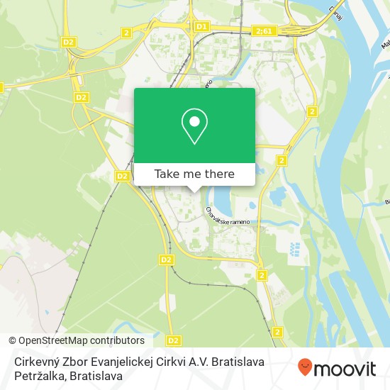 Cirkevný Zbor Evanjelickej Cirkvi A.V. Bratislava Petržalka map