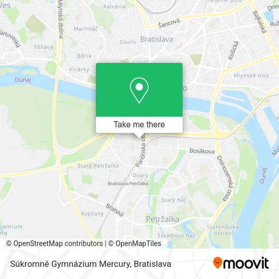 Súkromné Gymnázium Mercury map