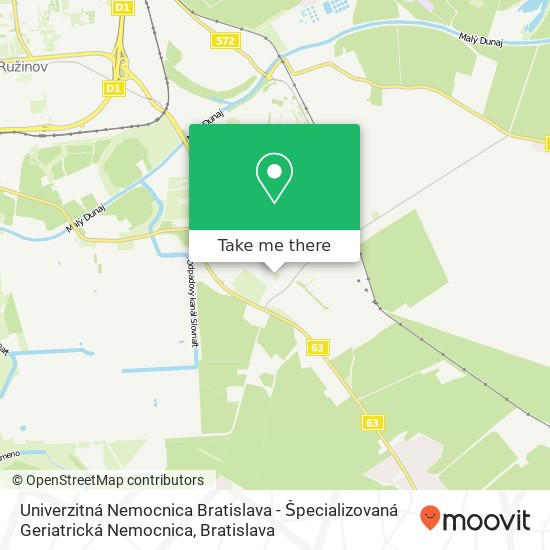 Univerzitná Nemocnica Bratislava - Špecializovaná Geriatrická Nemocnica map