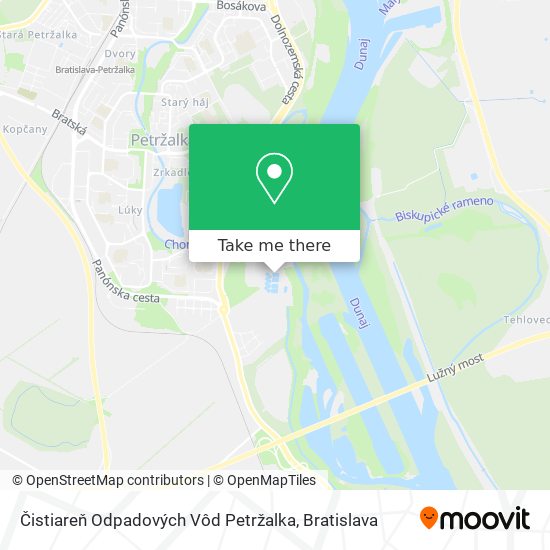 Čistiareň Odpadových Vôd Petržalka map