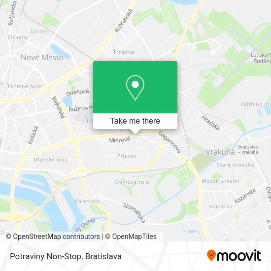 Potraviny Non-Stop map