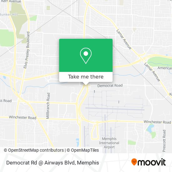 Democrat Rd @ Airways Blvd map