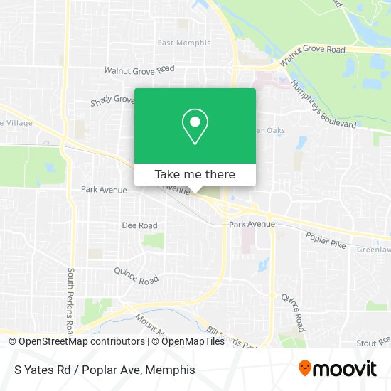 S Yates Rd / Poplar Ave map