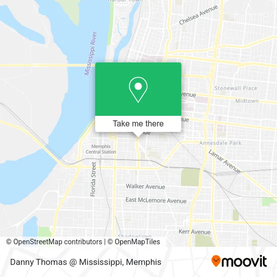 Danny Thomas @ Mississippi map
