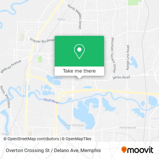 Mapa de Overton Crossing St / Delano Ave