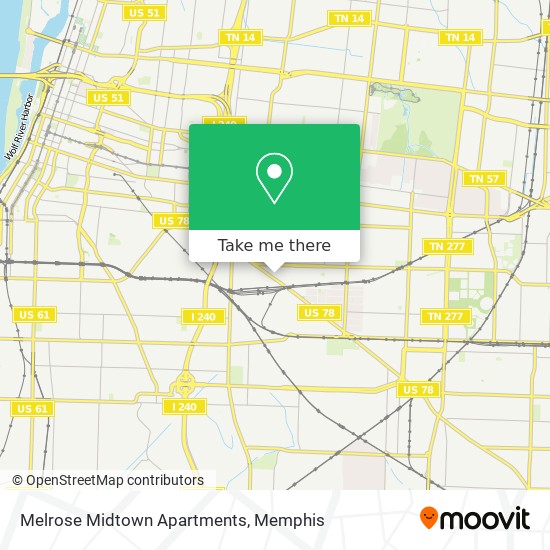 how to get to melrose midtown apartments in memphis by bus