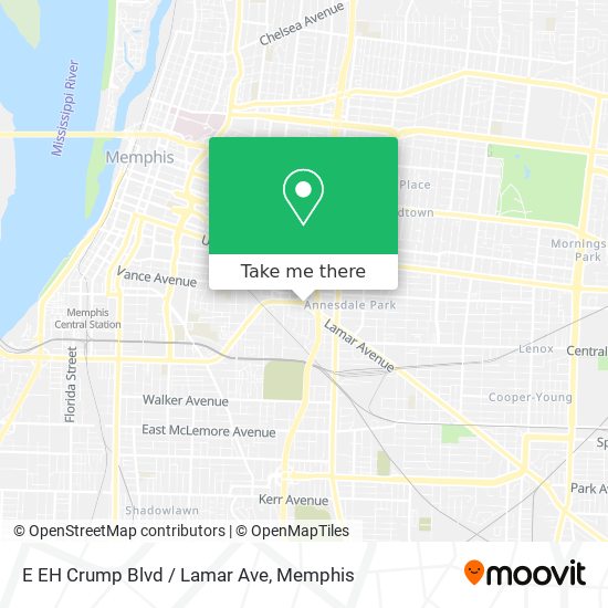 Mapa de E EH Crump Blvd / Lamar Ave