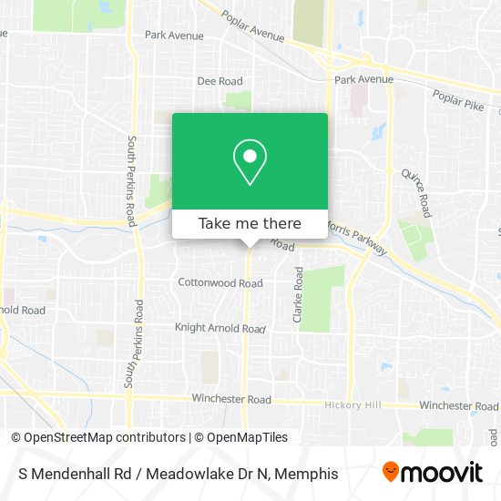 S Mendenhall Rd / Meadowlake Dr N map