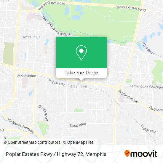 Poplar Estates Pkwy / Highway 72 map