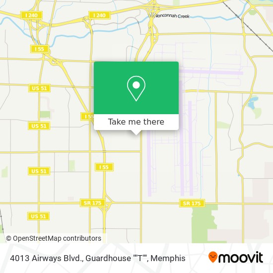 Mapa de 4013 Airways Blvd., Guardhouse ""T""
