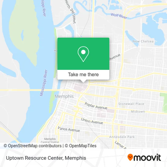 Uptown Resource Center map