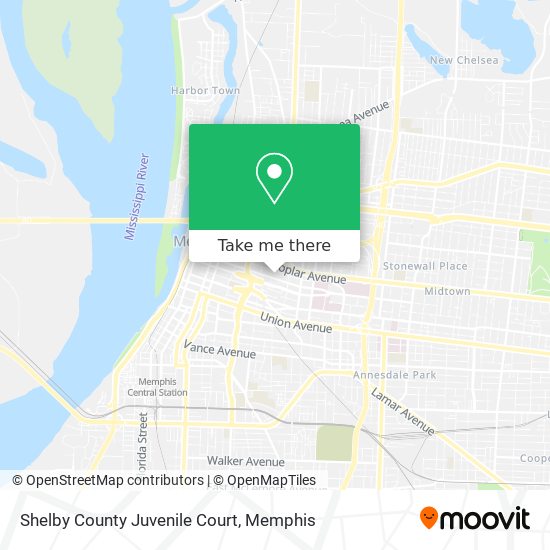 Mapa de Shelby County Juvenile Court