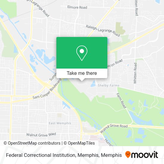 Federal Correctional Institution, Memphis map