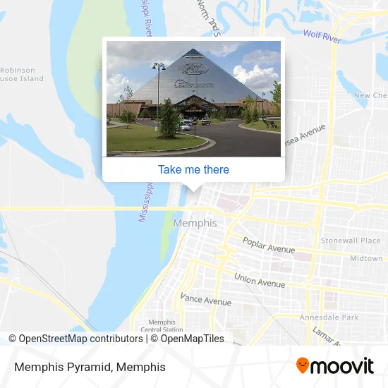 Memphis Pyramid map