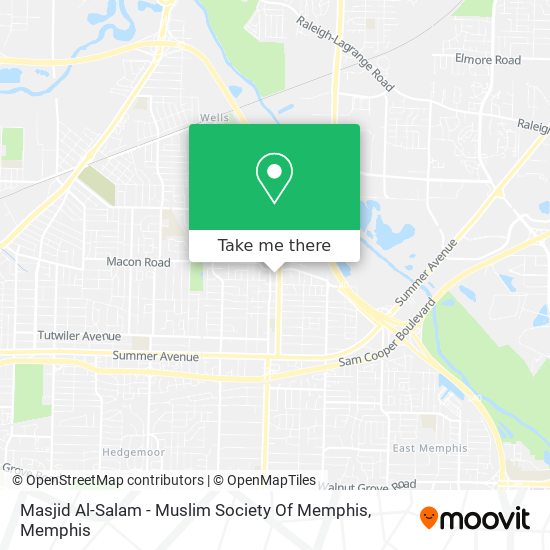 Masjid Al-Salam - Muslim Society Of Memphis map
