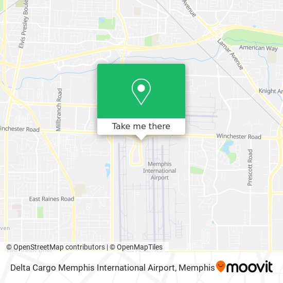 Mapa de Delta Cargo Memphis International Airport