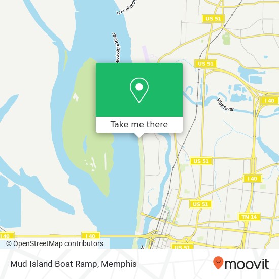 Mud Island Boat Ramp map