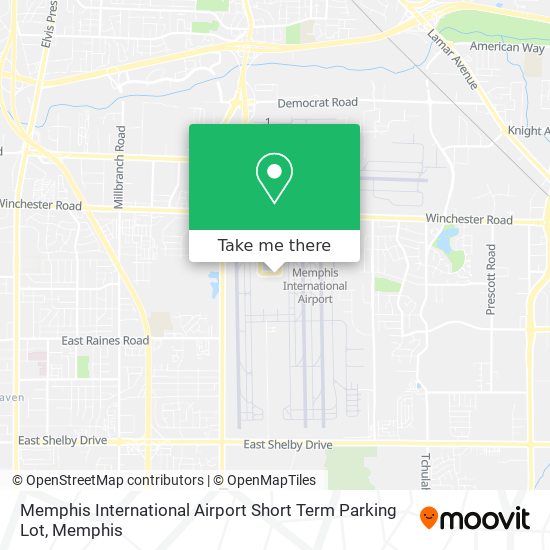 Memphis International Airport Short Term Parking Lot map