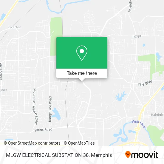MLGW ELECTRICAL SUBSTATION 38 map