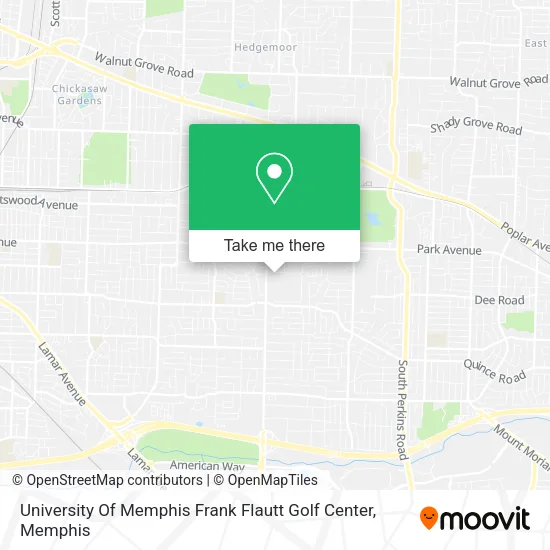 University Of Memphis Frank Flautt Golf Center map