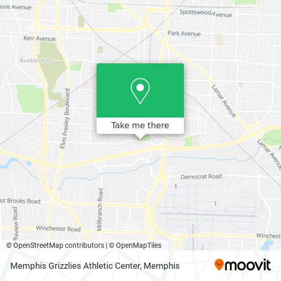 Mapa de Memphis Grizzlies Athletic Center