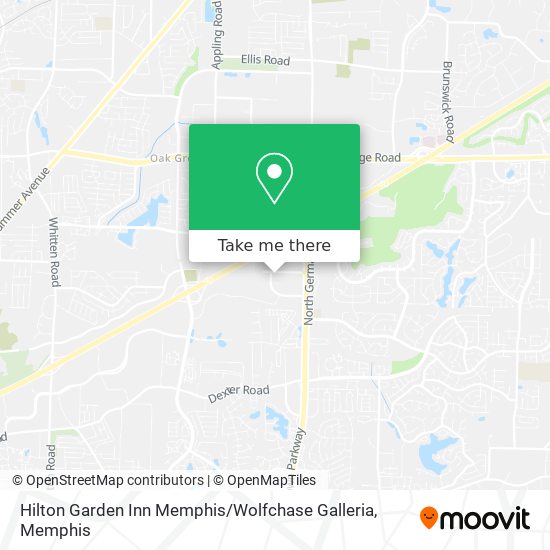 Mapa de Hilton Garden Inn Memphis / Wolfchase Galleria