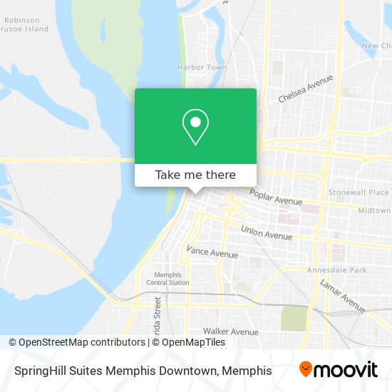 SpringHill Suites Memphis Downtown map